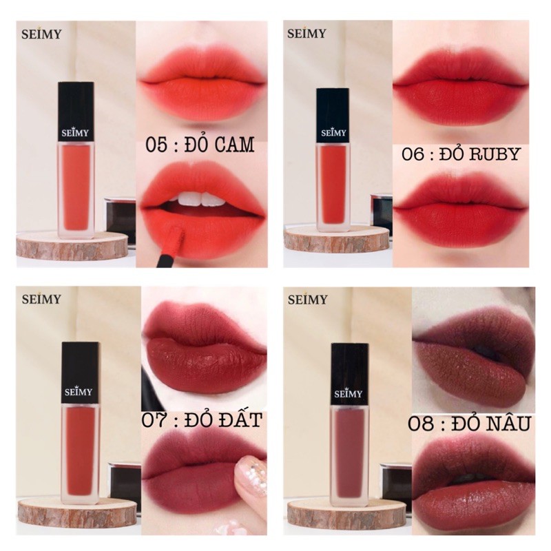 [CHÍNH HÃNG] Son kem lì Seimy - Princess Lipstick Matte - Son thiên nhiên an toàn cho bà bầu, kháng nước, nhiều dưỡng