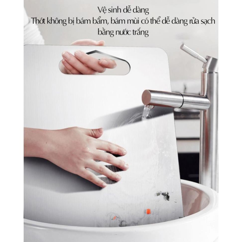 Thớt inox 304 cao cấp vệ sinh thuận tiện,chống ẩm mốc và ko Xước Dăm - hàng loại 1