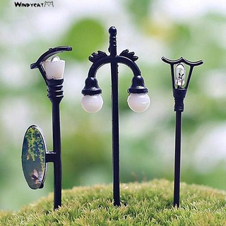 Bộ 5 mô hình đèn đường mini trang trí sân vườn