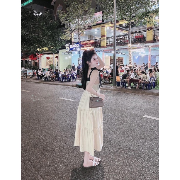 VÁY BE DÂY NƠ BABYDOLL