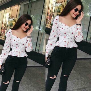 Áo peplum croptop