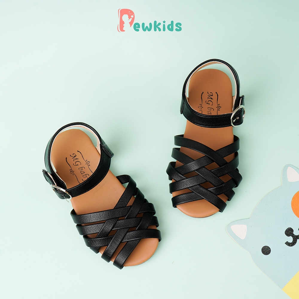Sandal cho bé Dewkids thiết kế dây đan chéo thoáng khí, chất liệu da mềm mại