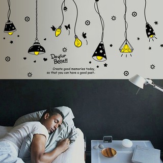 Decal dán tường dây đèn