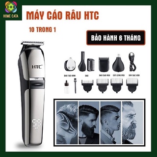 [HÀNG CHÍNH HÃNG] Tông đơ cắt tóc, cạo râu kiêm chấn viền chính hãng HTC, sạc USB cao cấp tiện dụng, tặng kèm 8 phụ kiện