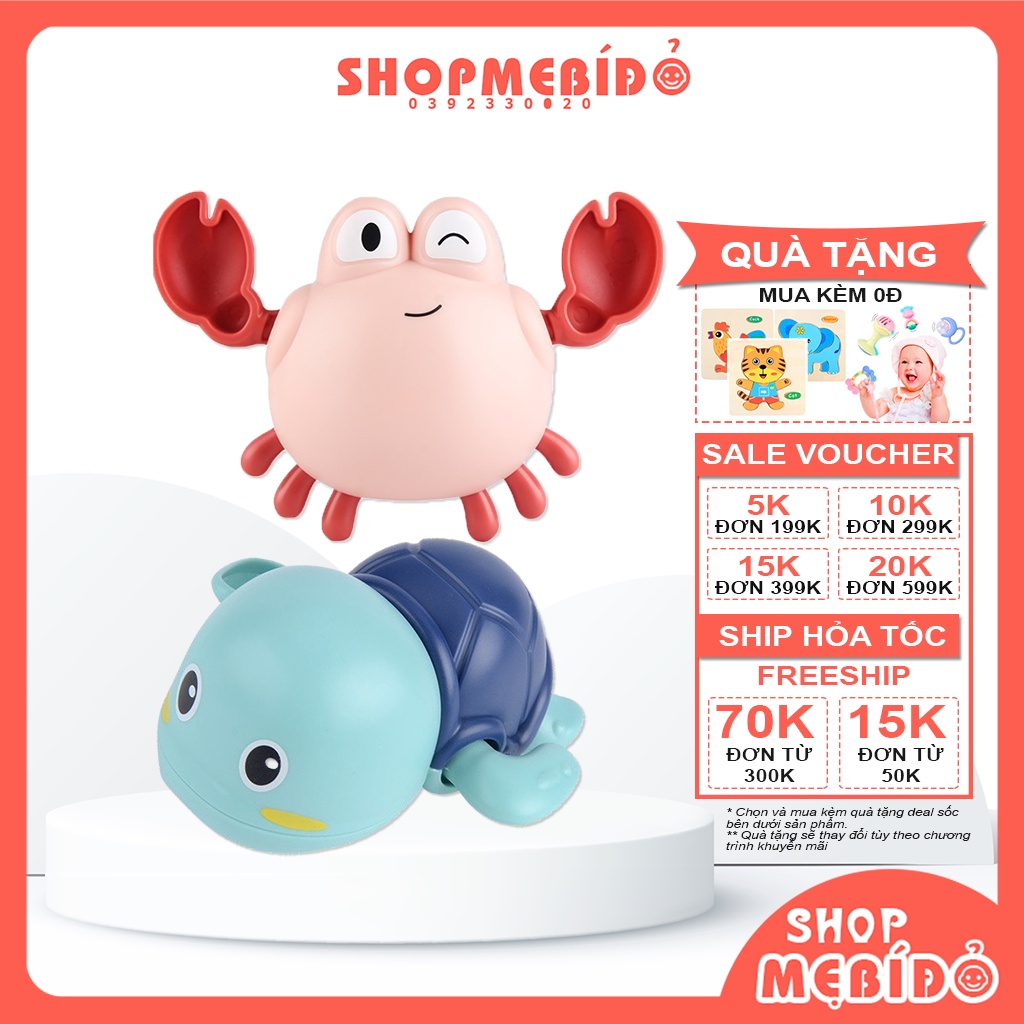 Đồ Chơi Nhà Tắm Cho Bé Hình Cua Và Rùa Thả Bồn Ngộ Nghĩnh Shop Mẹ Bí Đỏ PK80