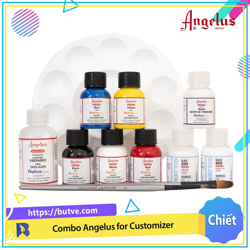 Combo bộ màu Angelus Leather Paint cho người mới bắt đầu custom