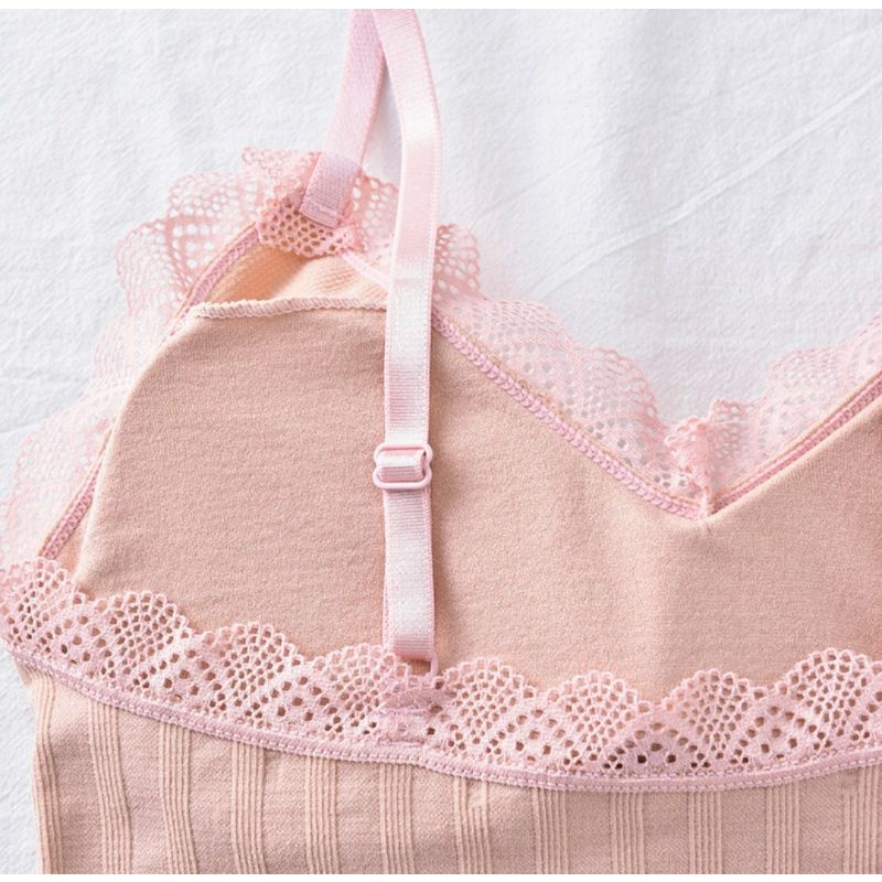 Áo 2 Dây Viền Ren Dáng Dài