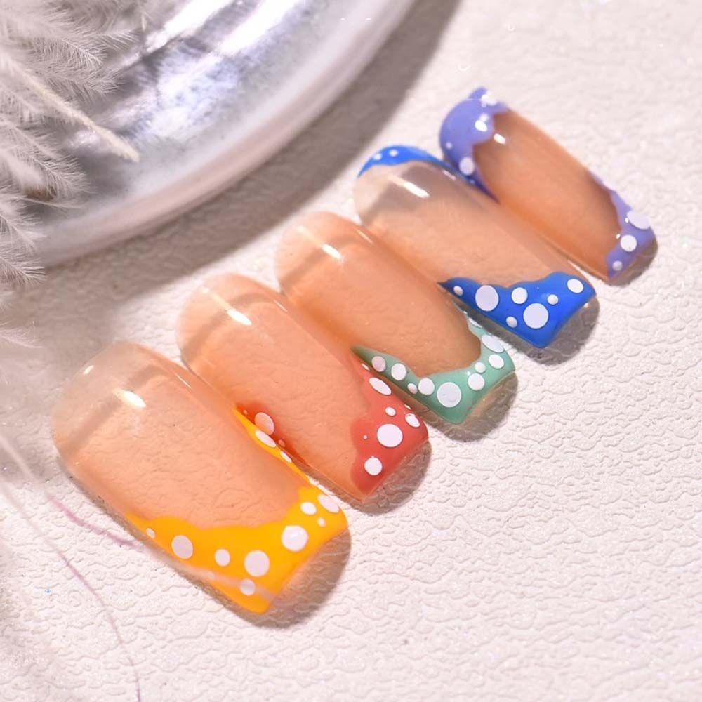 Miếng Dán Trang Trí Móng Tay Hình Tròn Lấp Lánh DIY