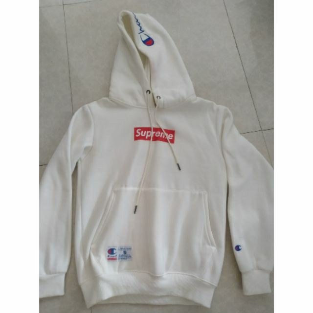 [Freeship] Áo hoodie Supreme X Champion hàng second hand