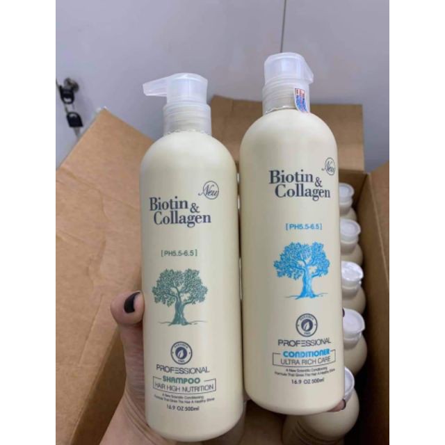 [2000ml] Cặp dầu gội xả BIOTIN & COLLAGEN cao cấp Ý | BigBuy360 - bigbuy360.vn