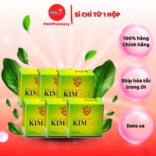 HỘP 10 CHAI Dầu gió KIM nước xanh Agi Herbal Hương thơm thư giãn, Giữ ấm cơ thể 6ml - MAXpharmacy