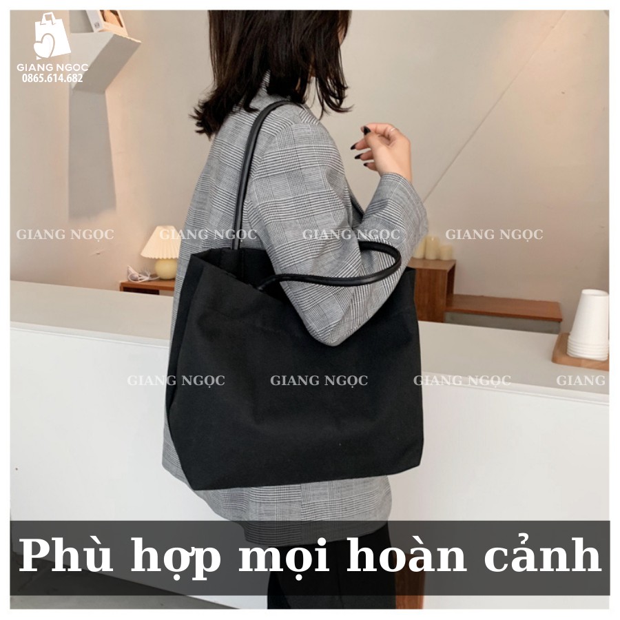 Túi Vải Canvas Cỡ Lớn Phong Cách Hàn Quốc