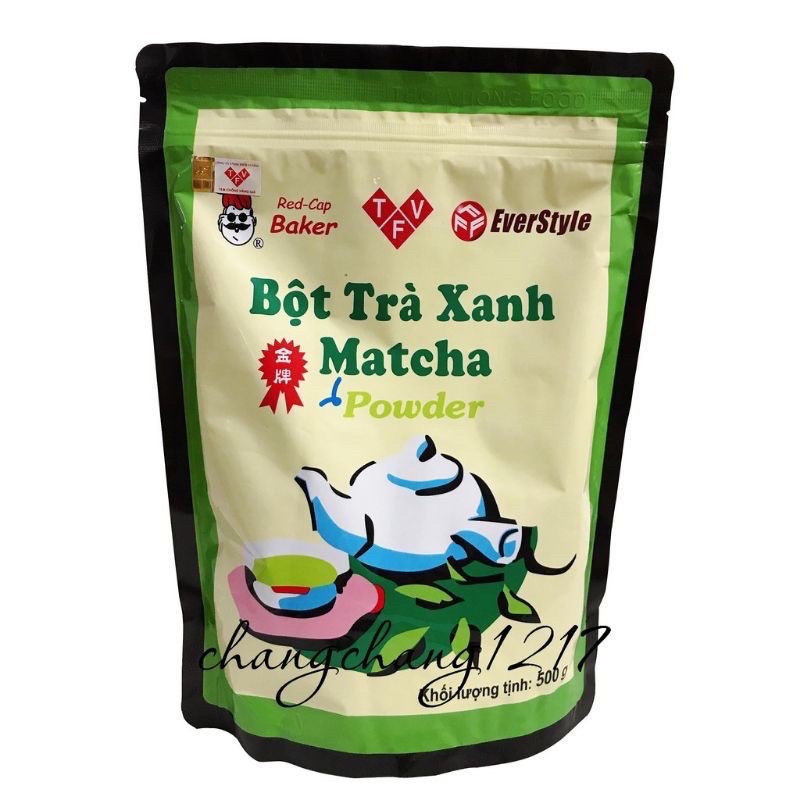 Bột matcha Đài Loan hương nhài Mũ đỏ / bột trà xanh nguyên chất 20gr