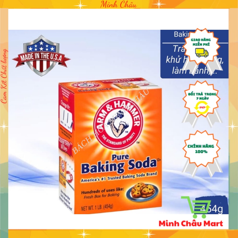 Bột Baking Soda Arm &amp; Hammer Hộp 454g