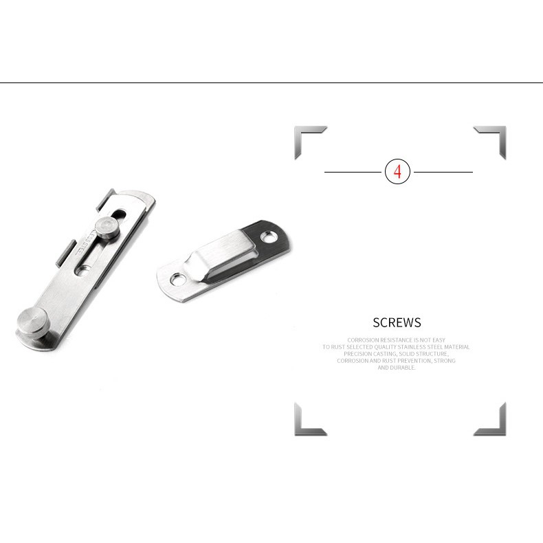 CHỐT KHÓA INOX 201 SỐ 2