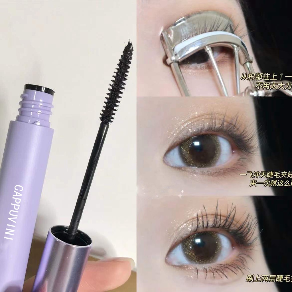 Mascara Chuốt Mi Cappuvini Lâu Trôi Chống Thấm Nước 2 Màu Tùy Chọn 3g Mascara Set