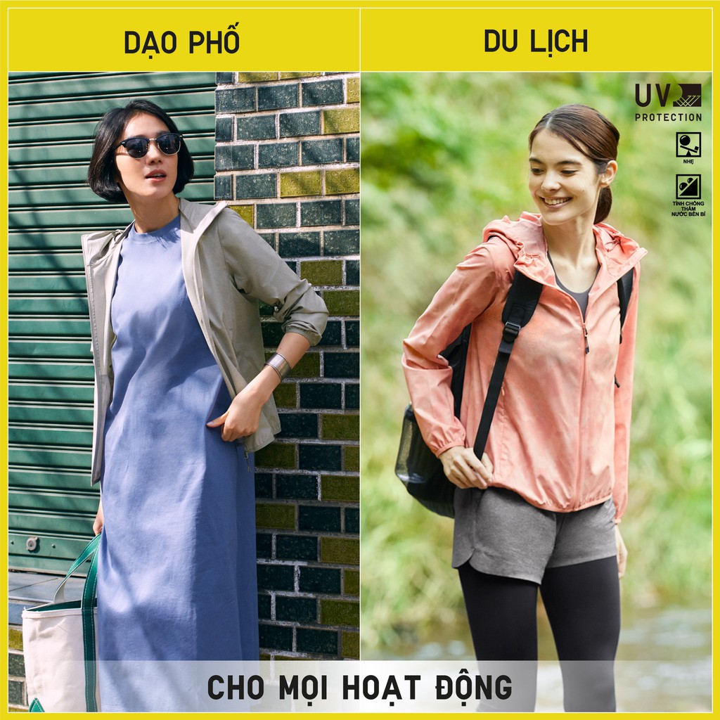 Áo khoác chống nắng nữ Uniqlo 429058 vải dù Women Pocketable UV Cut Parka Chính Hãng