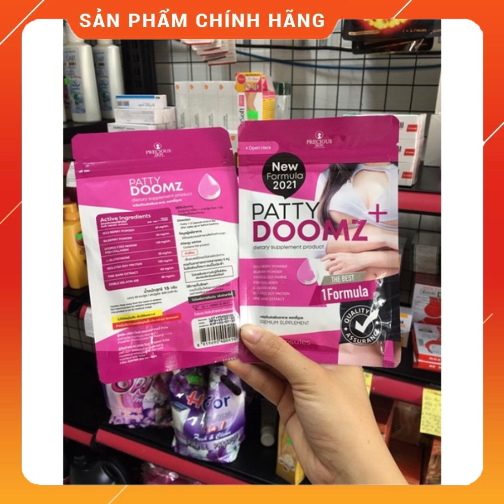 (auth) Chăm sóc  nở ngực - mông PRETTY DOOMZ - PATTY DOOMZ Gói 30v Chuẩn Thái