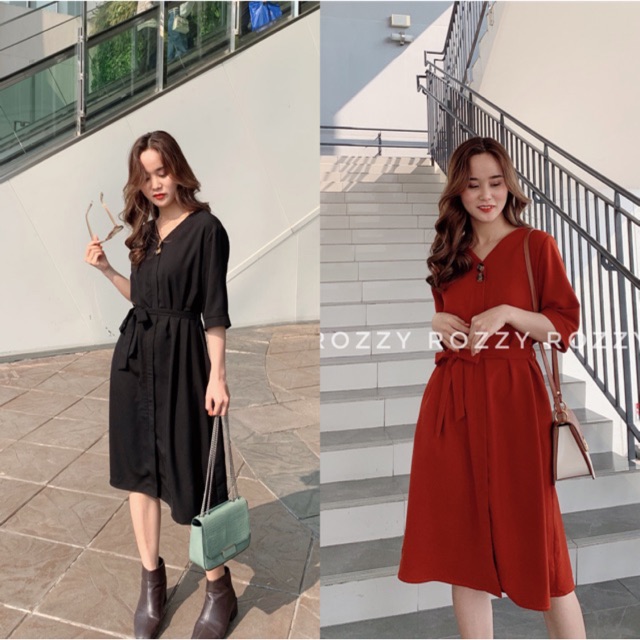 🌿🌸Kate dress váy dáng xuông thắt nơ