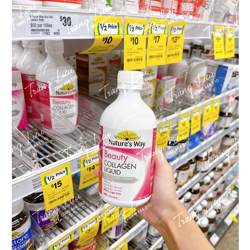 ĐỦ HILL- COLLAGEN DẠNG NƯỚC NATURES WAY BEAUTY COLLAGEN LIQUID 500ML