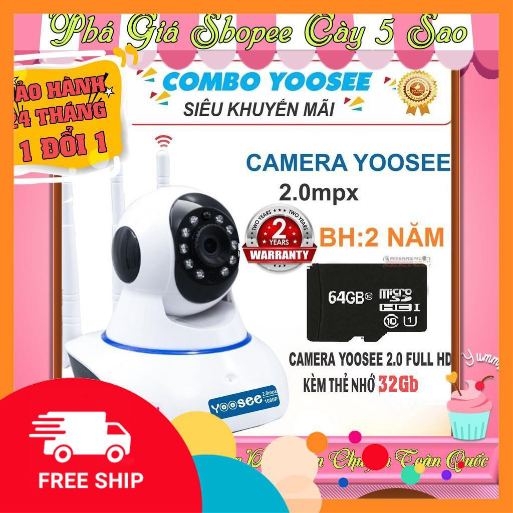 [BH 6 THÁNG]Camera WIFI Yoosee HD720P 3 Anten 720HD Siêu Nét 2019 | BigBuy360 - bigbuy360.vn