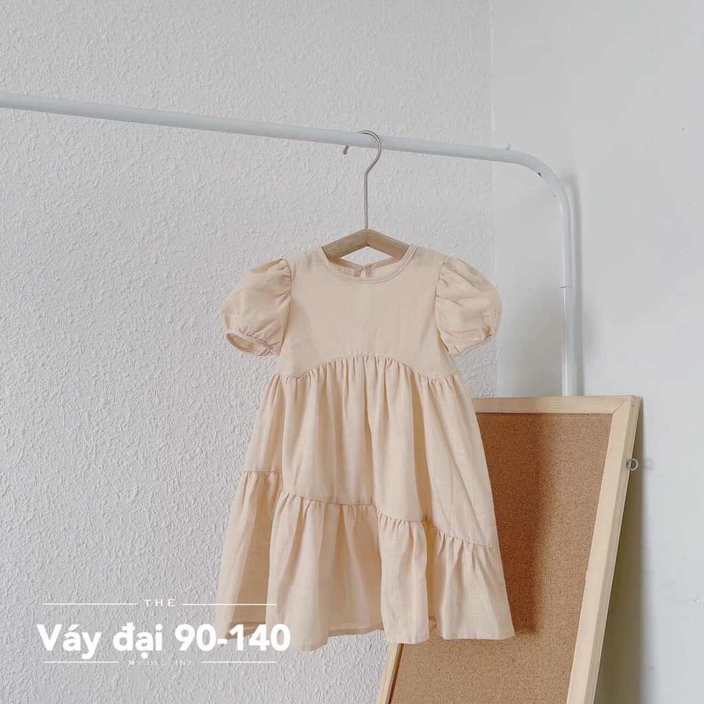 Váy thô tay bo phồng Mozi cho bé