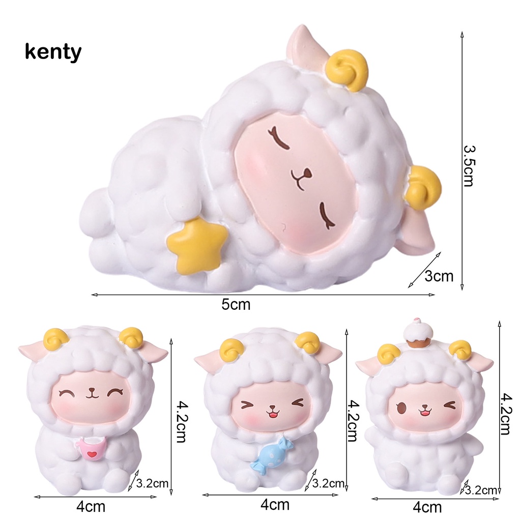 Mô hình chú cừu mini bằng nhựa dành cho trang trí cây cảnh xinh xắn