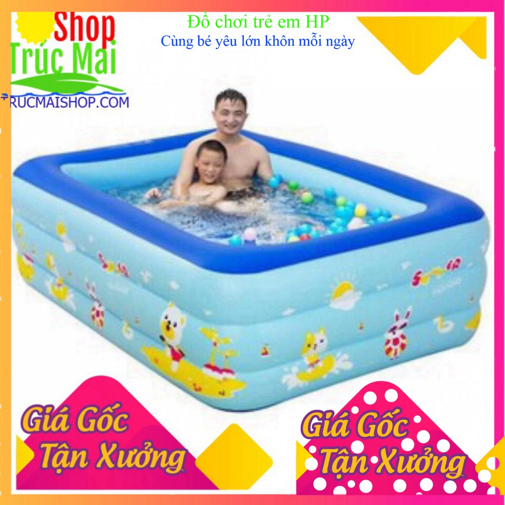 [ Loại Cao Cấp] bể bơi phao Bể Bơi Phao Cho Bé 1M2,1M3,1M5,1M8,2M1,2M6 Chất Liệu PVC Loại 1 Siêu Dai,Siêu Bền.