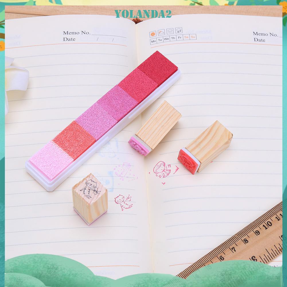 Bộ mực in dấu nhiều màu sắc trang trí sổ lưu niệm