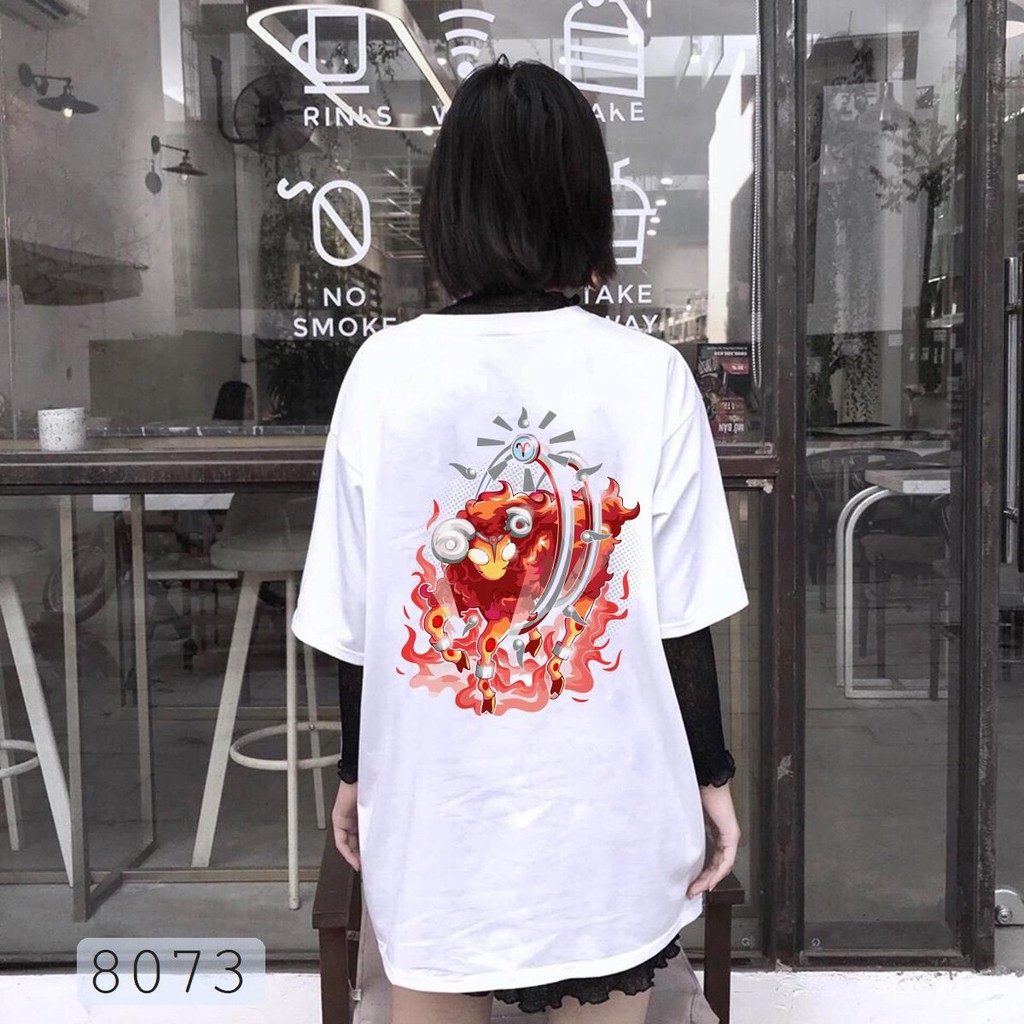 ÁO THUN AOMI UNISEX BẠCH DƯƠNG MẬT NGỮ 12 CHÒM SAO ARIES 12 CUNG HOÀNG ĐẠO TAY NGẮN TAY LỠ FREE SIZE