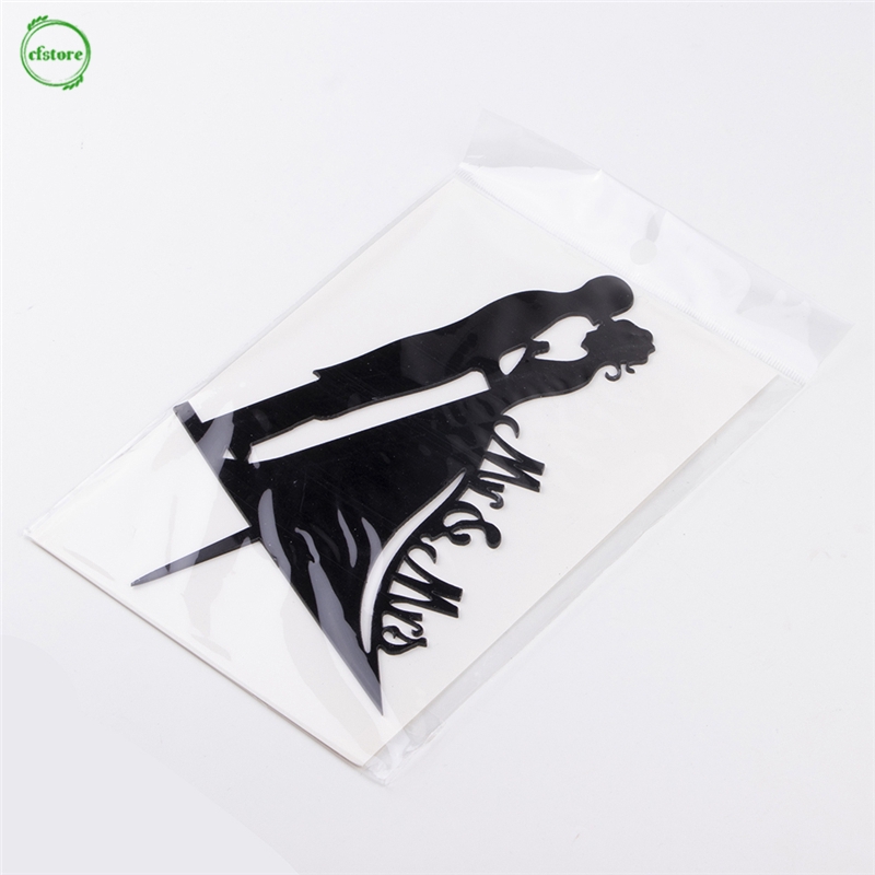 Tấm Ghim Trang Trí Bánh Kem Hình Cô Dâu Chú Rể Mr Mrs