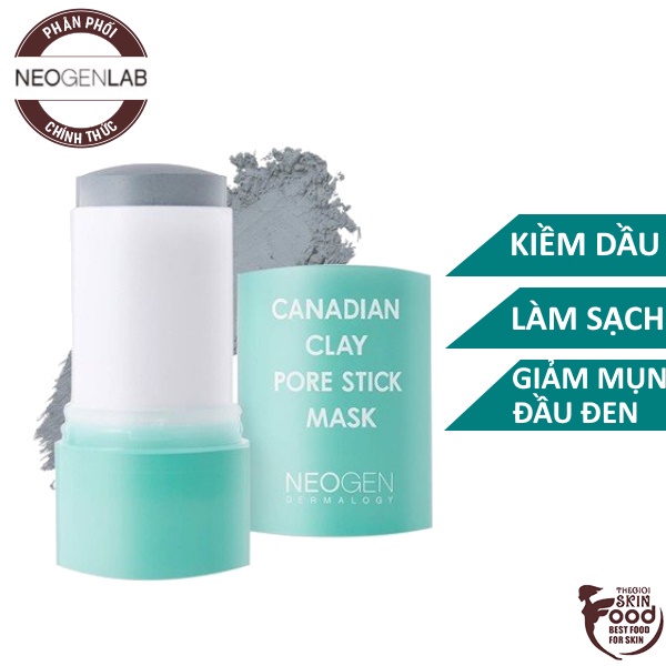 Thanh Lăn Đất Sét Giảm Mụn Đầu Đen Neogen Dermalogy Canadian Clay Pore Stick 28g