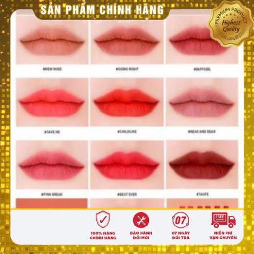 (Auth - Sẵn 18 màu ) Son kem lì 3CE Velvet Lip Tint#Simply speaking