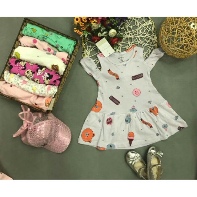 Đầm Carter's Rớt Vai Bé Gái :
