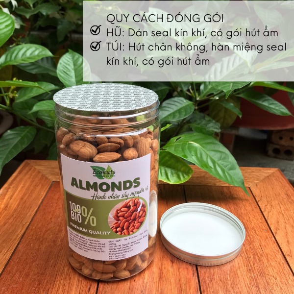 Hạnh nhân sấy nguyên vị ECONUTS thơm giòn, Giảm cân, Ăn Kiêng, Keto