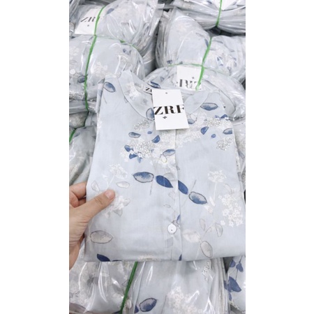 Áo hoa cổ tàu tay bồng cho nữ | BigBuy360 - bigbuy360.vn