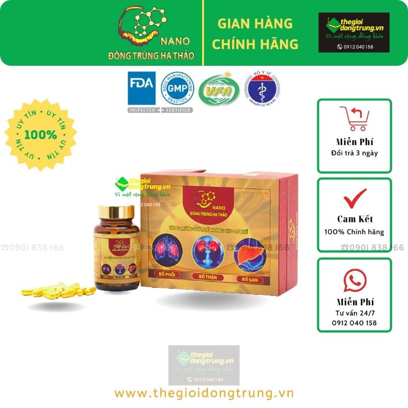 Viên nang Nano Đông trùng hạ thảo