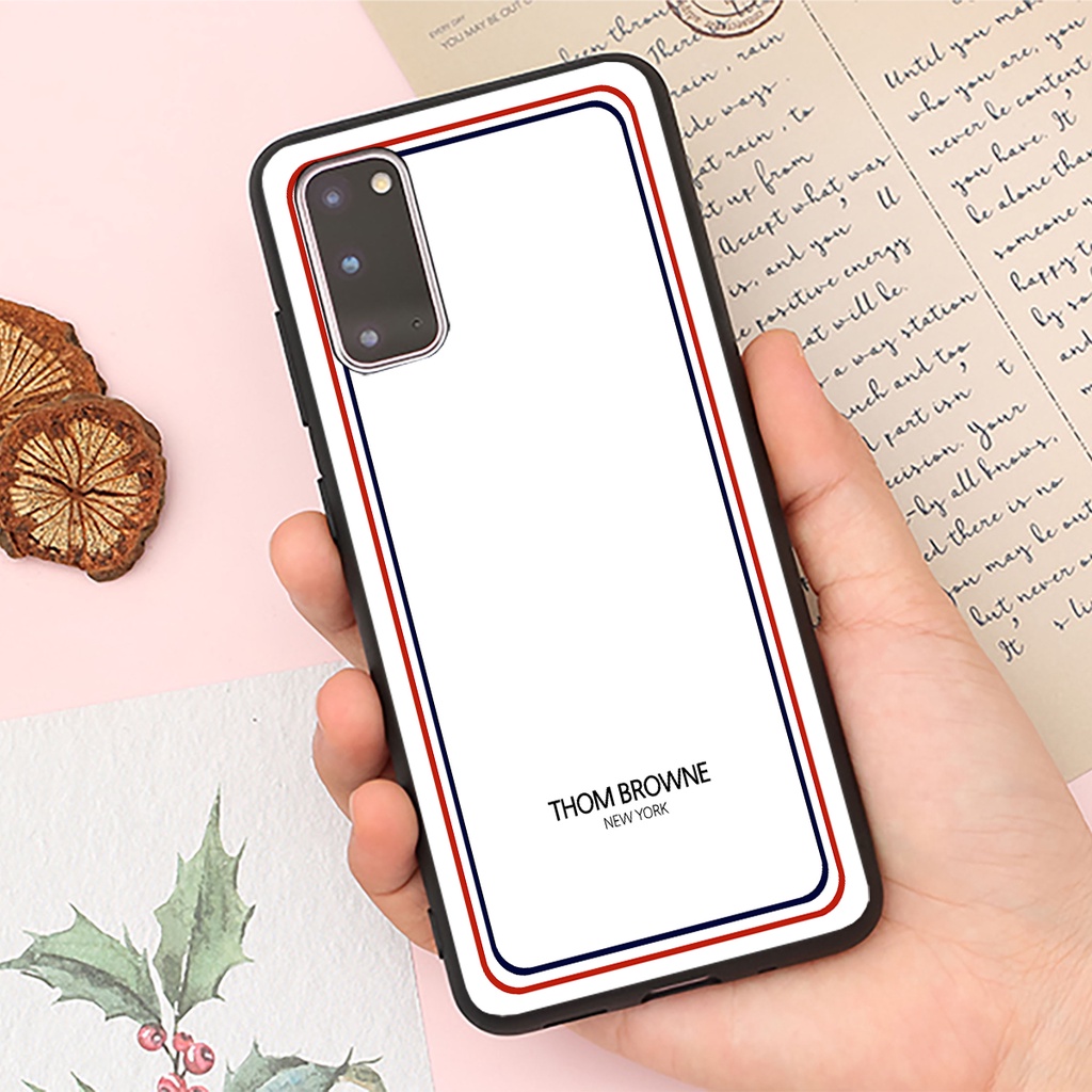 Ốp lưng Samsung Galaxy S20, S20 FE  - Thom Browne edition - Chất liệu kính cường lực
