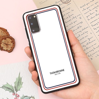 Ốp lưng Samsung Galaxy S20, S20 FE (4G & 5G) - Thom Browne edition - Chất liệu kính cường lực