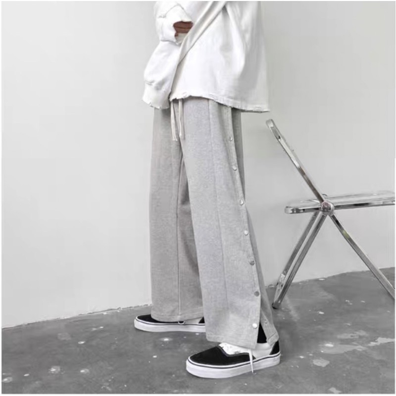 QUẦN THUN NÚT BẤM FORM UNISEX (co hình chụp thật)
