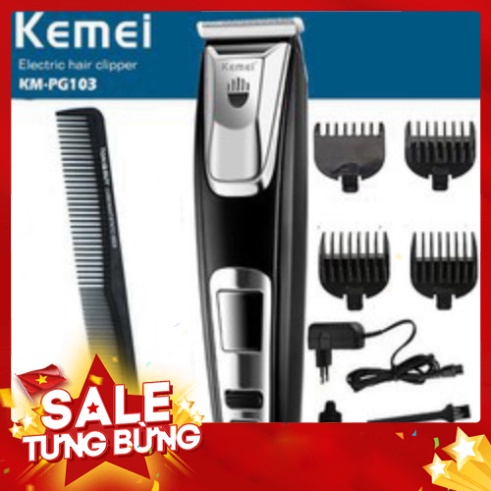 [FREE SHIP] 💥HÀNG CHÍNH HÃNG💥 Tông Đơ Cắt Tóc Tạo Viền KEMEI- PG103+ Tặng kèm 2 kéo cắt tỉa💥SIÊU HOT💥