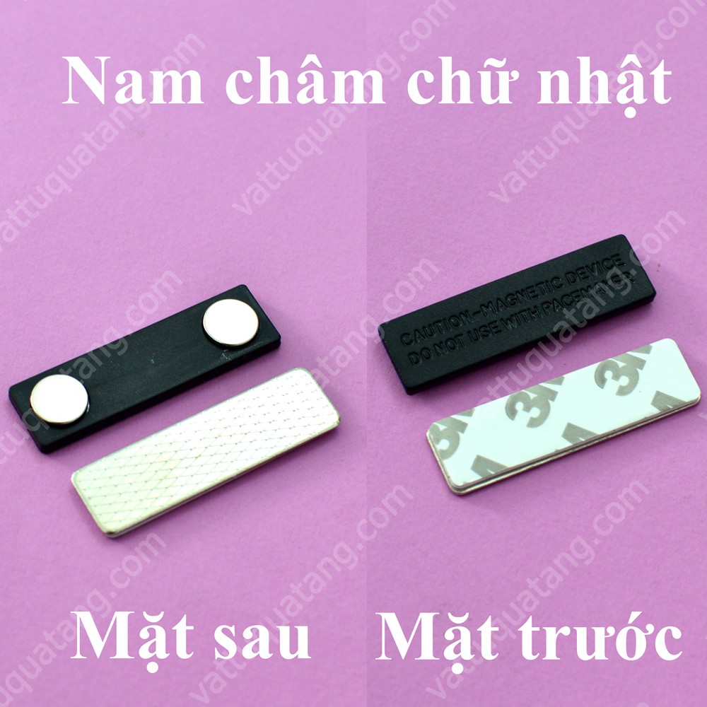 Combo 10 cặp Nam châm bảng tên loại 2 viên, nam châm chữ nhật