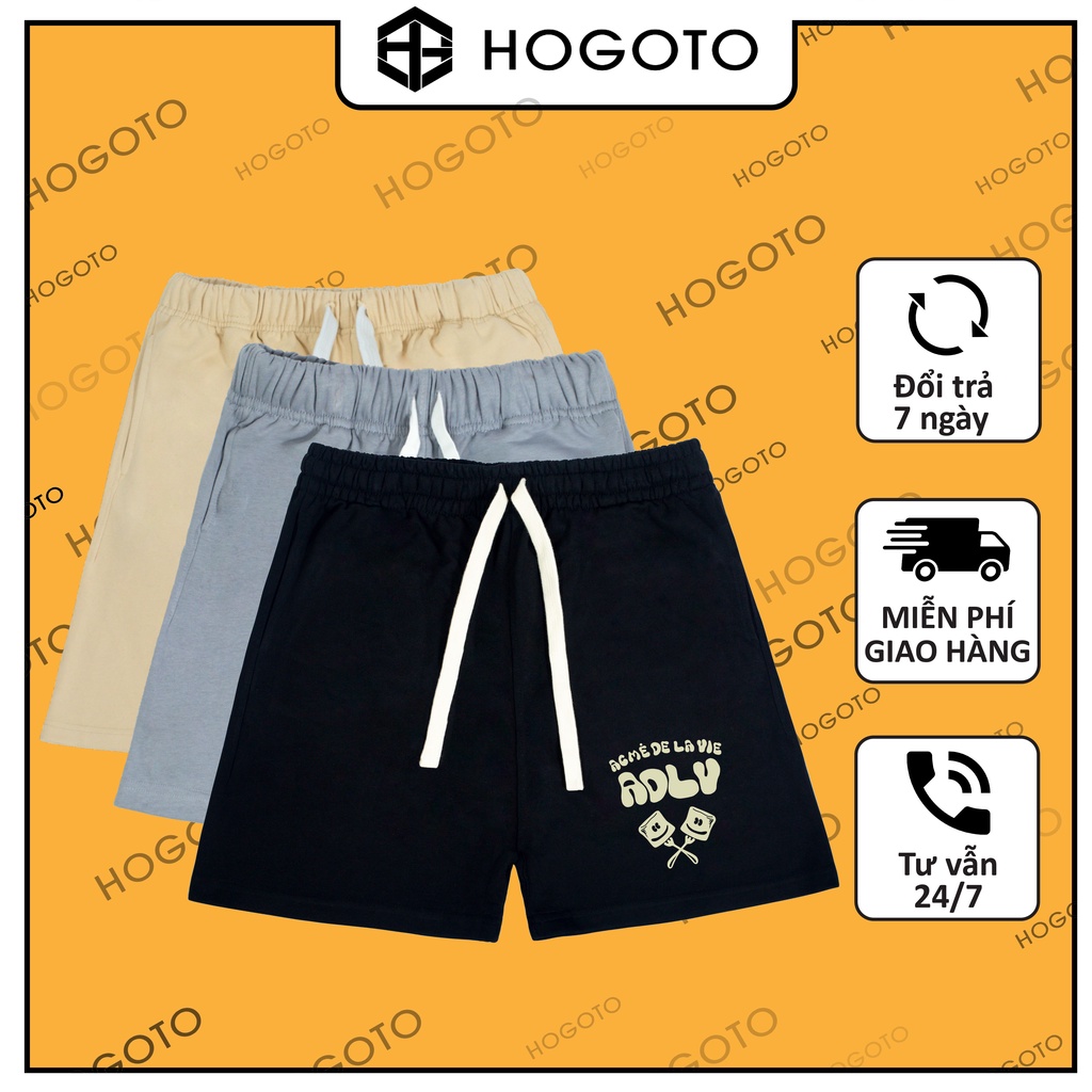 Quần short ADLV KẸO DẺO nỉ da cá Hogoto shop , quần short unisex nam nữ chất liệu cotton