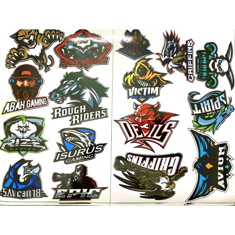 Mẫu 42 Quái vật - Tem sticker decal dán hình quái vật monster game cho xe máy điện thoại laptop mũ bảo hiểm Đèn xe việt