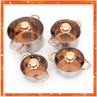 [Chính hãng 9 đáy] Bộ nồi đức 6 món ENGELBERG, Vung kín, đầy đủ tem mác, trợ thủ đắc lực của các mẹ nội trợ !