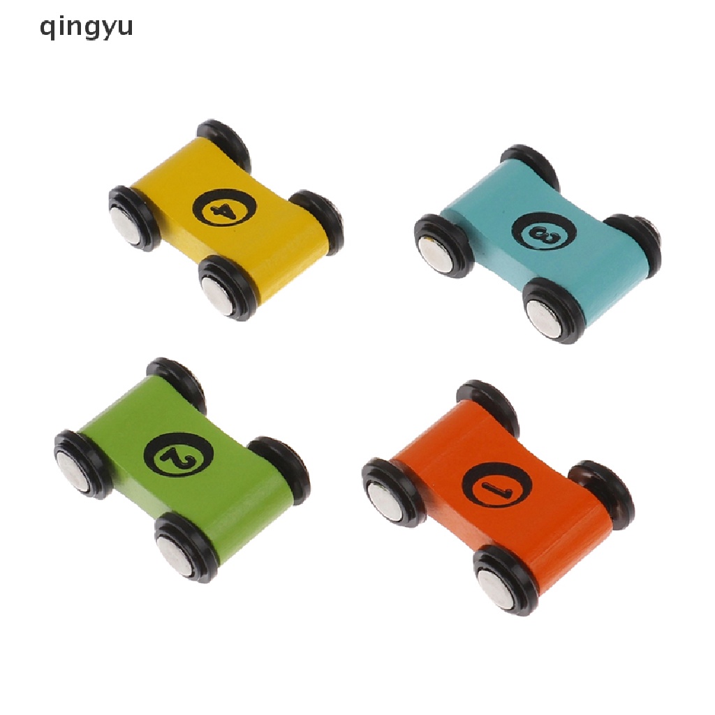 Bộ 4 Mô Hình Xe Scooter Mini Kéo Sau Lưng Trang Trí Cho Bé