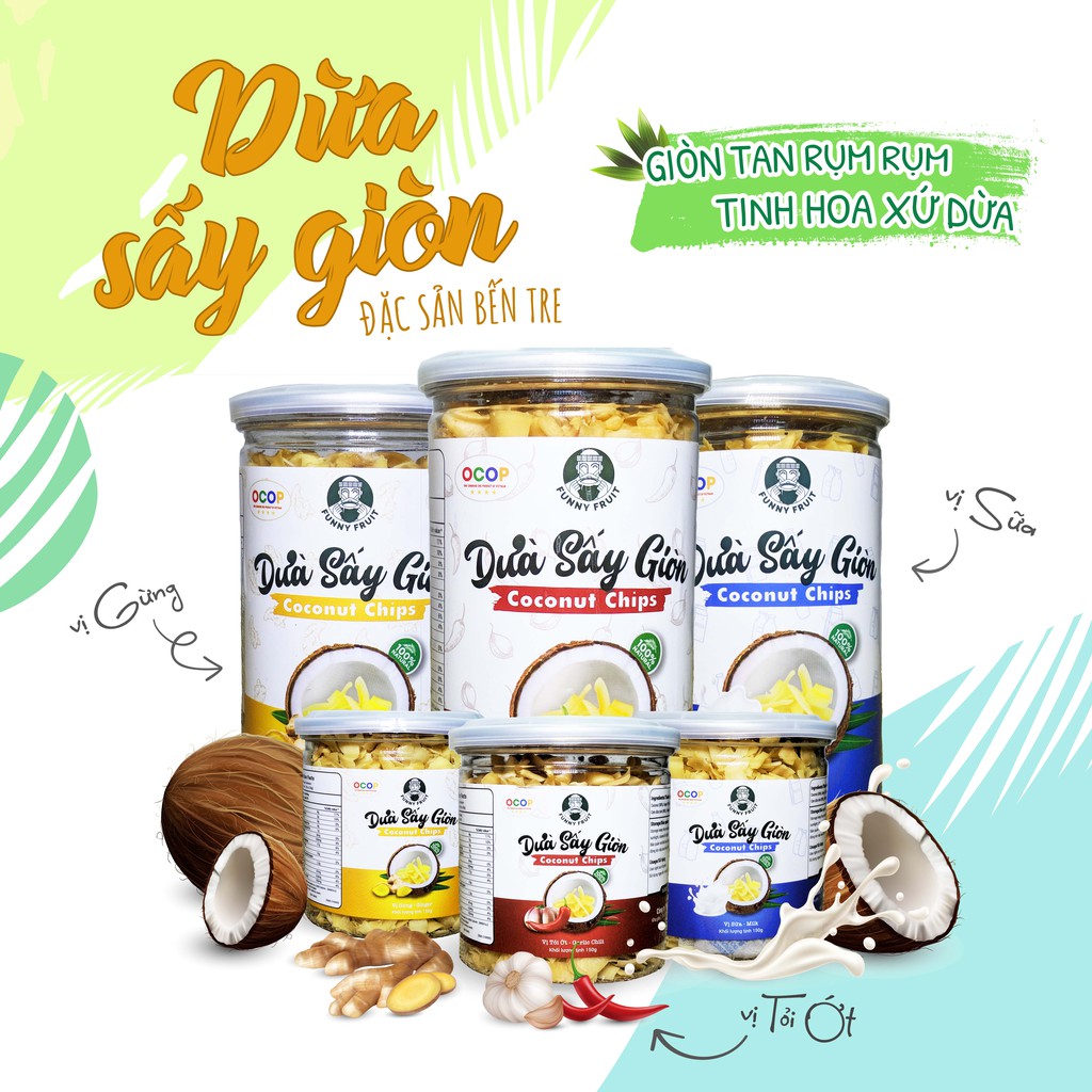 Dừa sấy giòn 200g