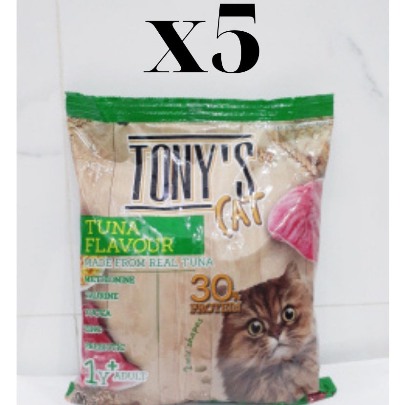 Combo 5 gói thức ăn cho mèo Tony Cat 500g nhập khẩu thái
