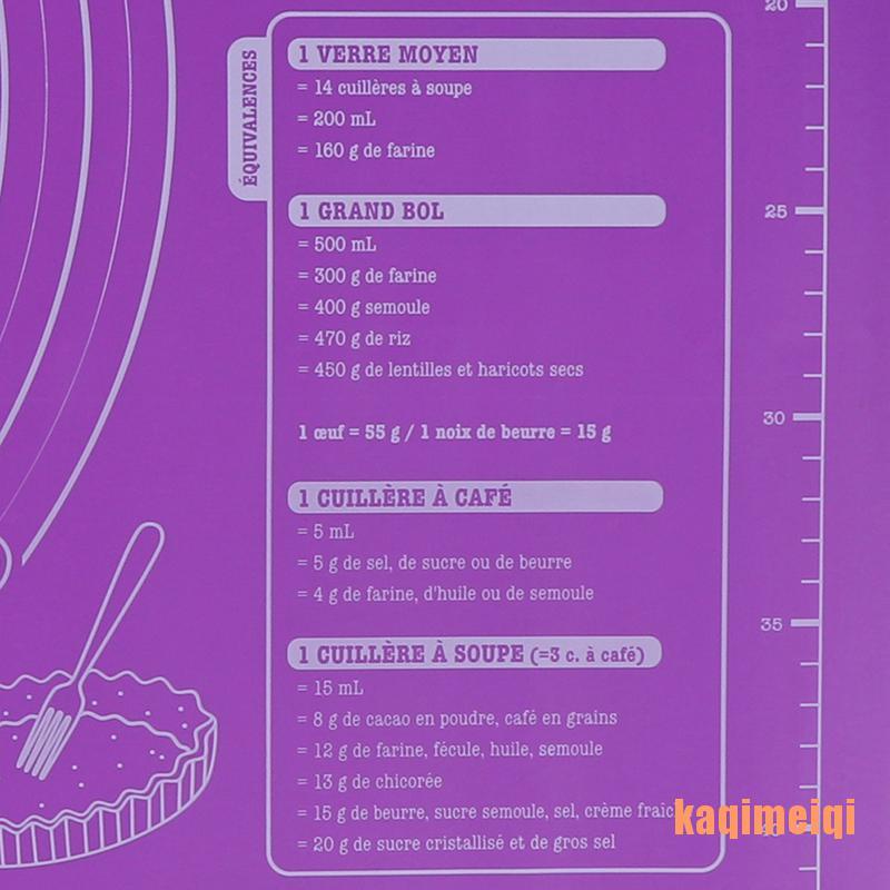 Thảm Nhào Bột Làm Bánh Từ Silicon Chống Dính 45x60cm