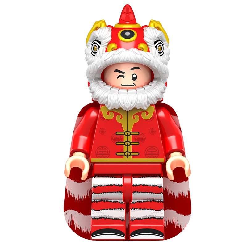 Minifigures Nhân Vật Múa Kỳ Lân Sư Tư Siêu Đẹp Mẫu Mới Ra